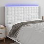 Galvūgalis su LED, baltos spalvos, 147x16x118/128 cm
