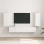 TV sieninė spintelė 2 pcs Balta 30 x 31 x 80 cm