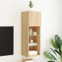 TV spintelė su LED lemputėmis, ąžuolo spalvos, 30,5x30x90cm
