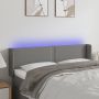 Galvūgalis su LED, tamsiai pilkas, 147x16x78/88cm, audinys