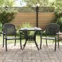 Sodo stalo komplektas 3 pcs Juoda Liejamasis aliuminis
