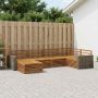 Lauko sofos komplektas 6 pcs Natūrali