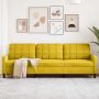 Trivietė sofa, geltonos spalvos, 210cm, aksomas