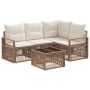 Sodo Sofų Rinkinys 5 pcs Smėlio poliratanas