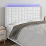 Galvūgalis su LED, baltos spalvos, 203x16x118/128 cm