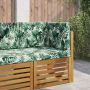 Lauko sofa pagalvėlė 3 pcs Lapų raštas Poliesteris