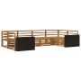 Lauko sofos komplektas 6 pcs Natūrali