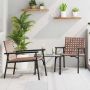 Sodo Kėdė 2 pcs Ruda 78 x 55,5 x 75,5 cm poliratanas
