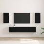 TV sieninė spintelė 2 pcs Juoda 30 x 31 x 60 cm