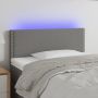 Galvūgalis su LED, tamsiai pilkas, 80x5x78/88cm, audinys
