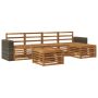Lauko sofos komplektas 6 pcs Natūrali