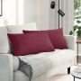 Sofa Pagalvės 2 pcs Vyno raudona 80 x 40 cm audinys
