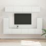 TV spintelių komplektas 5 pcs Aukštai blizganti balta