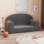 Vaikiška dvivietė sofa, antracito spalvos, minkštas pliušas