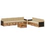Lauko sofos komplektas 8 pcs Natūralus ir bežinis