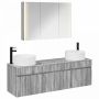 Vonios spintos komplektas 4 pcs Pilka Sonoma