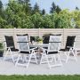 Aukštos atlošo kėdžių pagalvių rinkinys 6 pcs Melanžinė juoda