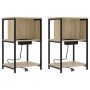 Šalia lovos spintelė 2 pcs Sonoma ąžuolas 38 x 31 x 61 cm