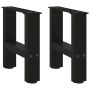 Kavos staliuko kojelės, juodos, 2 vnt., 30x(30-31) cm, plienas