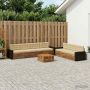 Lauko sofos komplektas 8 pcs Natūralus ir bežinis