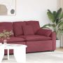 Modulinė sofa su porankiu, vyno raudonos spalvos, 100 cm