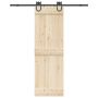 Stumdomų durų įrangos rinkinys, juodos spalvos, 183cm, plienas