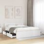 Lovos rėmas 2 pcs Baltas 150 x 200 cm Apdirbta mediena