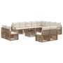 Sodo Sofų Rinkinys 13 pcs Smėlio poliratanas