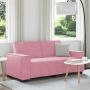 Dvivietė sofa, rožinė, 180x78x84 cm, aksomas