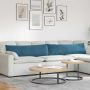 Sofa Pagalvės 2 pcs Mėlyna 145 x 40 cm Kordūrinis audinys