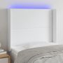 Galvūgalis su LED, baltos spalvos, 103x16x118/128 cm