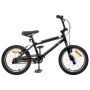 BMX Dviratis 18 Colių 7-10 metų amžiaus Juoda