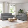 Sofos komplektas 2 pcs Tamsiai pilka Aksomas