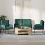Sofų komplektai 3 pcs Tamsiai žalia 115 x 56 x 80 cm fanera