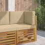 Lauko sofa pagalvėlė 3 pcs Smėlio Poliesteris