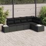 Sodo Sofų Rinkinys 5 pcs Juoda poliratanas