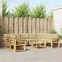 Lauko sofos komplektas 10 pcs Balta ir kreminė 59 x 59 x 37 cm