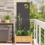 Sodo privatumo ekranas „Fretwork“ Juoda 50 x 140 cm