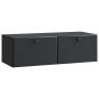 Sieninė TV spintelė Juoda 98 x 41 x 30 cm Apdirbta mediena