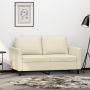 Dvivietė sofa, kreminės spalvos, 120cm, dirbtinė oda