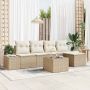 Sodo Sofų Rinkinys su pagalve 6 pcs Smėlio poliratanas