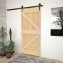 Slankios durys Natūrali ir juoda 90 x 210 cm