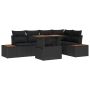 Sodo valgomojo komplektas su pagalve 6 pcs Juoda ir Ruda