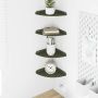 Plūduriuojanti lentyna 4 pcs Alyvuogių žalia 18 x 18 x 2 cm