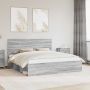 Lovos rėmas Pilkas Sonoma 200 x 200 cm Kietos pušies mediena