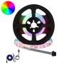LED juosta 2 pcs Juoda ir permatoma 450 mm Varis ir plastikas