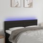 Galvūgalis su LED, juodos spalvos, 144x5x78/88cm, audinys