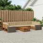 Lauko sofos komplektas 8 pcs Natūralus ir bežinis