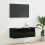 TV sieninė spintelė Juodas ąžuolas 80 x 30 x 30 cm