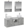 Vonios spintos komplektas 5 pcs Betono pilka 50 x 14,5 x 70 cm